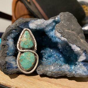 Ride the Sky silver sterling turquoise snake ring size 6